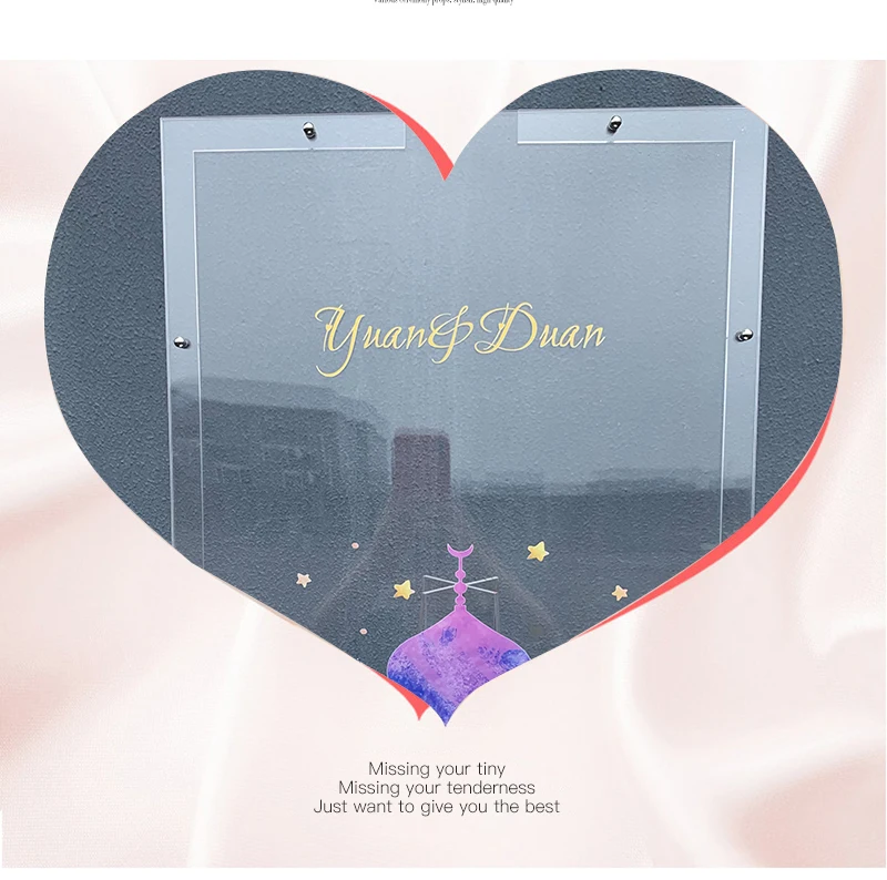 Customize Guestbook Transparent Frame Personalised Wedding Guest Book Alternative Five-Pointed Star Drop Box Top Signature