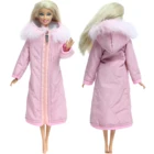 Модное розовое длинное пальто, хлопковая куртка, парка, платье, юбка, зимняя одежда, Теплая Одежда для куклы Барби 16, аксессуары для детских игрушек сделай сам