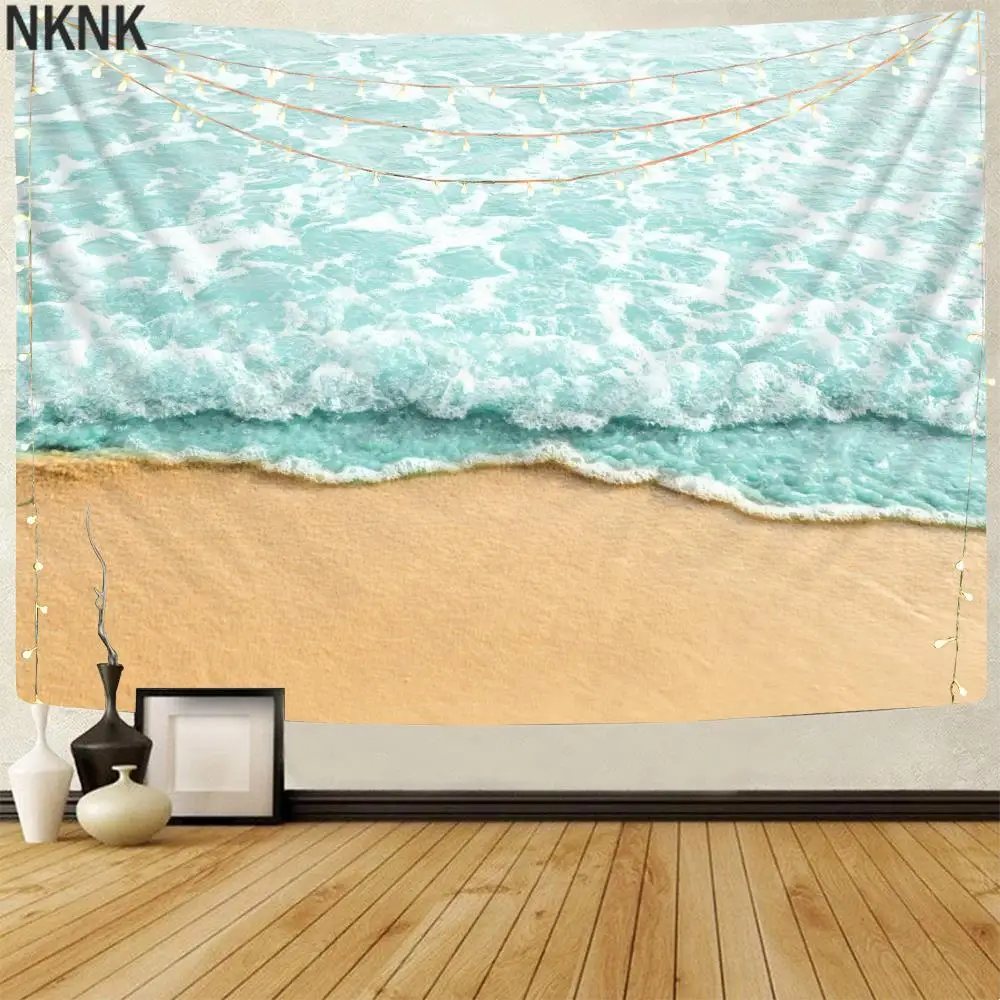 

NKNK Brand Natural Tapiz Beach Home Tapestrys Landscape Tapestries Harajuku Tenture Mandala Decor Mandala Hippie Printed