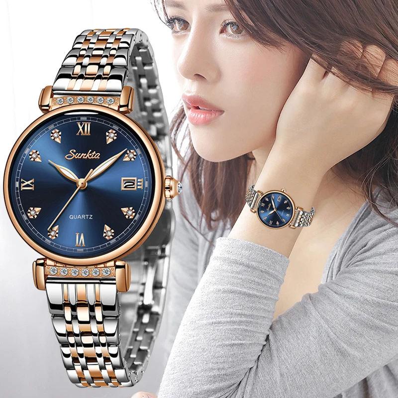 

Waterproof Rose Gold Women Watches Ladies Quartz Movement Watch Women Top Brand Luxury Female Clock Relogio Feminino