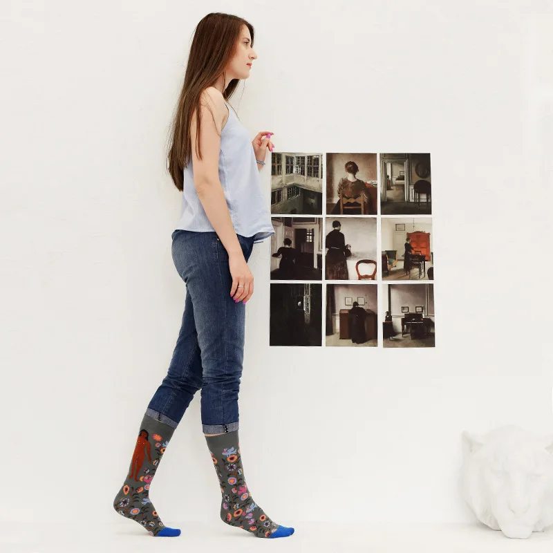 

Our Tanks Spring/Autumn 2020 New Women's Cotton Socks Abstract Character Art Socks Women's Pure Cotton Women's Cotton Socks