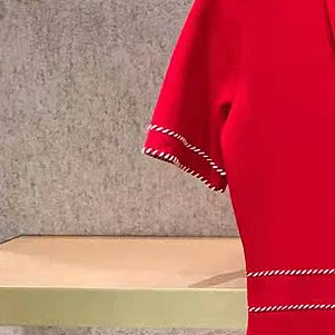 

2021 Spring and Summer New Shirt Collar All-match Slim Elegant Knitted Dress Short-sleeved Dress Women