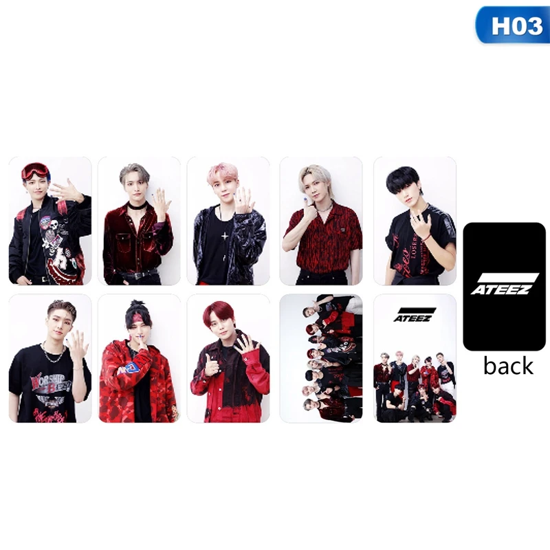 

10pcs/set Print Album Photocard For Fans Gifts Kpop ATEEZ Lomo Card Photocard Hd Photo