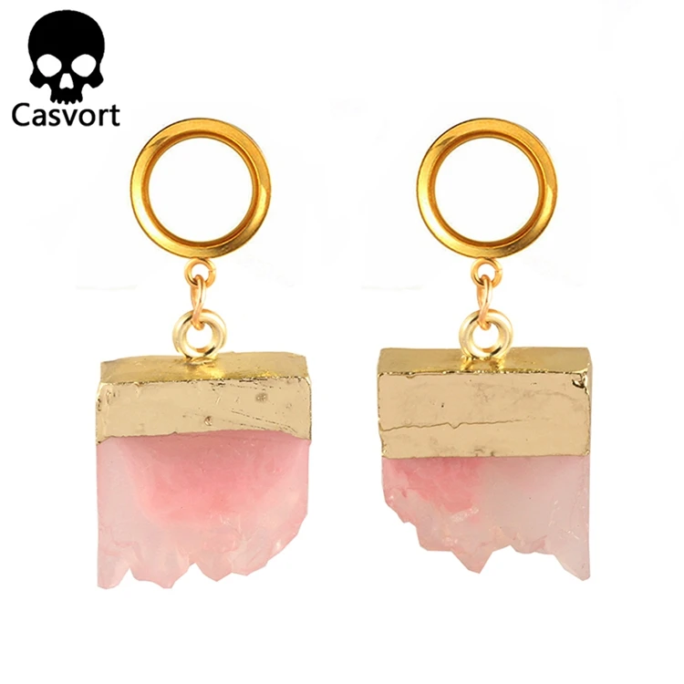 Casvort 2 шт. пирсинг Смолы Болтаются беруши и туннели ювелирные изделия для тела винт ушные датчики пара расширитель