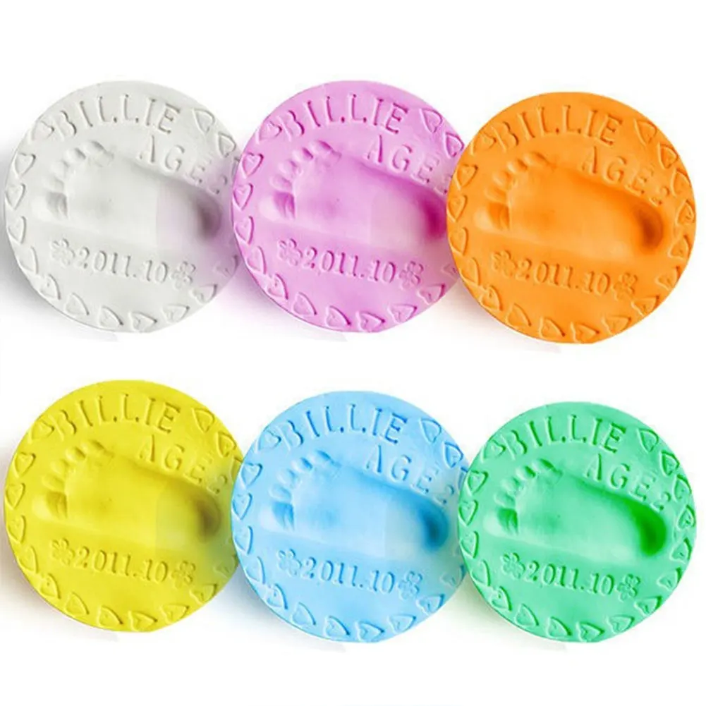 Ручной работы отпечаток пальца памяти ребенка 13*10*2 см глина ноги руки комплект