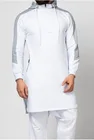 Новая мужская мусульманская Арабская мусульманская исламская одежда абайя Дубай Кафтан Зима с длинным рукавом сшивание Саудовская Аравия свитер