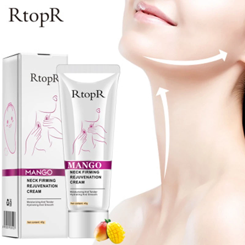

RtopR Neck Firming Rejuvenation Cream Anti-wrinkle Skin Whitening Moisturizing Neck Serum Mild Peeling Beauty Neck Care 40g