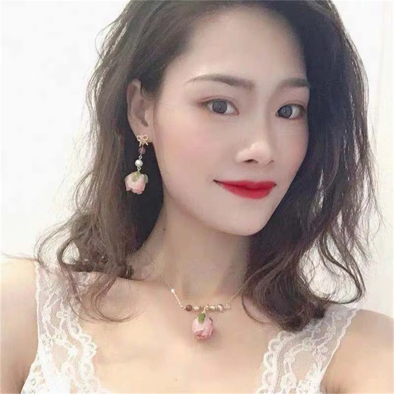 customized earings fringe earrings womens in jewelry for girls Vintage rose handmade |