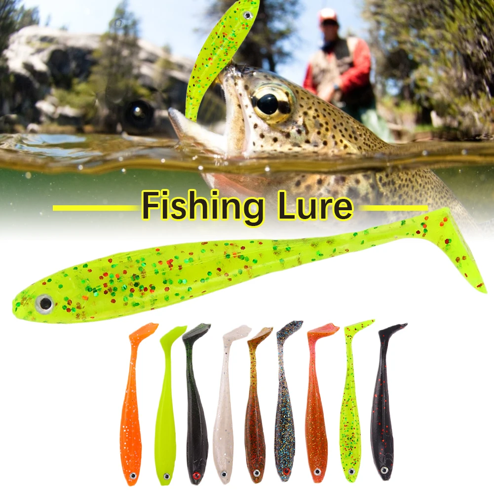 

Soft Fishing Lures 8.4 mm 5 g T Tail Jigging Fishing Bait Silicone Bass Fishing Bait Freshwater Saltwater Wobbler Fishing Tackle