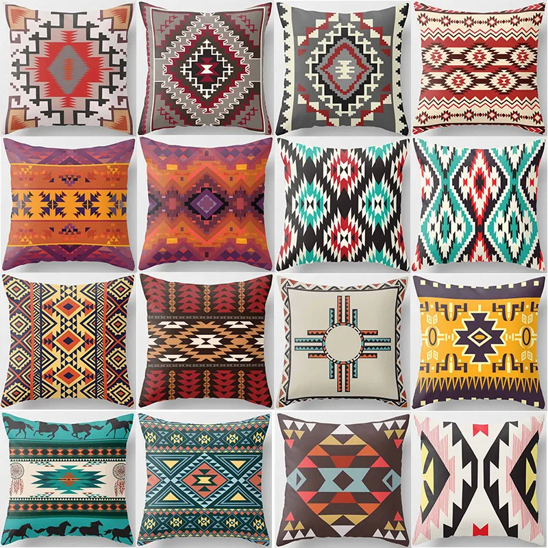 Искусственная Мандала геометрический узор Подушка Чехол симпатичная квадратная