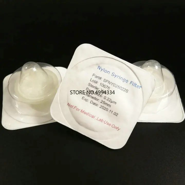 20 шт./лот одноразовые стерильные нейлоновые шприцы фильтр Органическая мембрана