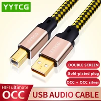 yytcg 2ft3ft5ft hifi usb cable dac a b alpha occ digital ab audio a to b high end