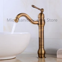 antique faucet bathroom basin mixer 360 rotation spout deck mounted antique wash basin mixer hot and cold water taps zr121