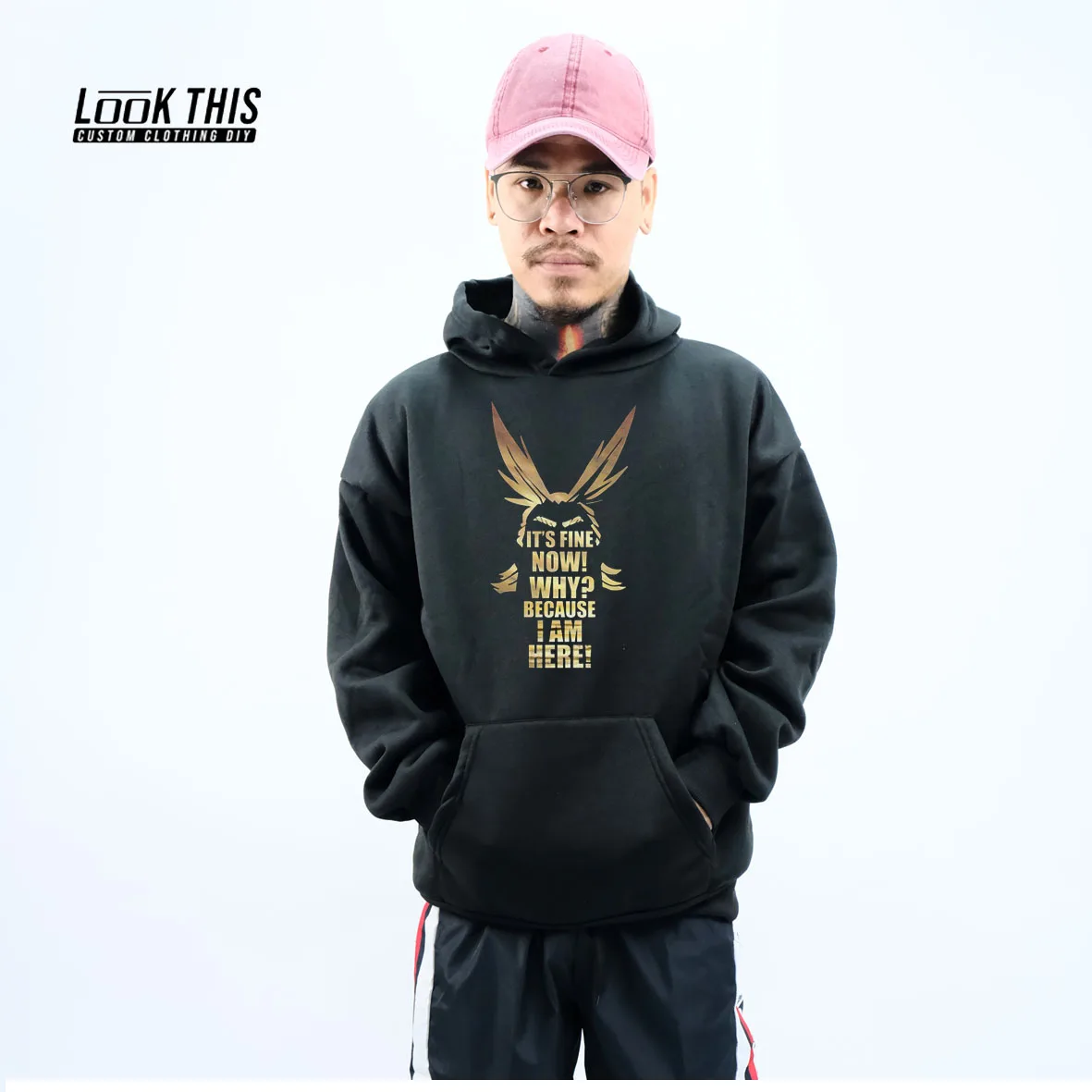 

My Hero Academia HipHop Hipster Black Long Sleeve Oversized Hoodie 2021 Autumn Mens Loose Hoodie Sweatshirts Harajuku Tops