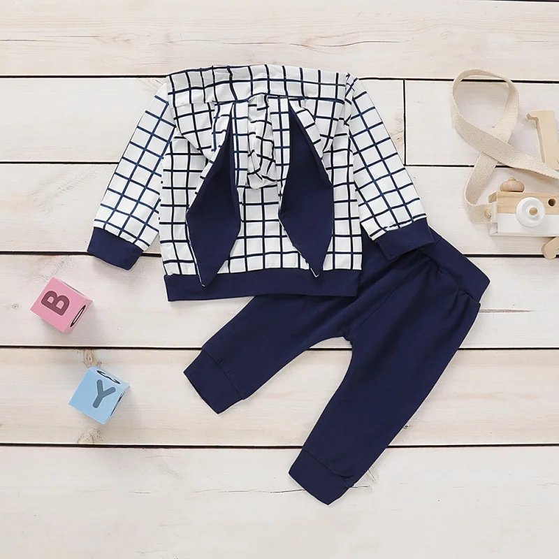 Комплект одежды из 2 предметов для новорожденных девочек футболка с капюшоном и