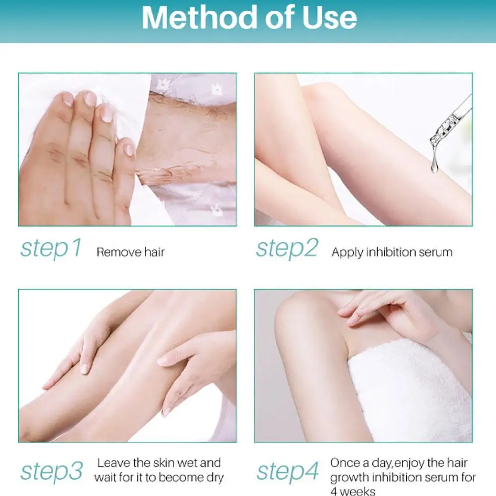 

10ML Hair Growth Inhibitor Removal Cream Spray Beard Bikini Intimate Face Legs Body Armpit Painless Stop Hair Growth Drop
