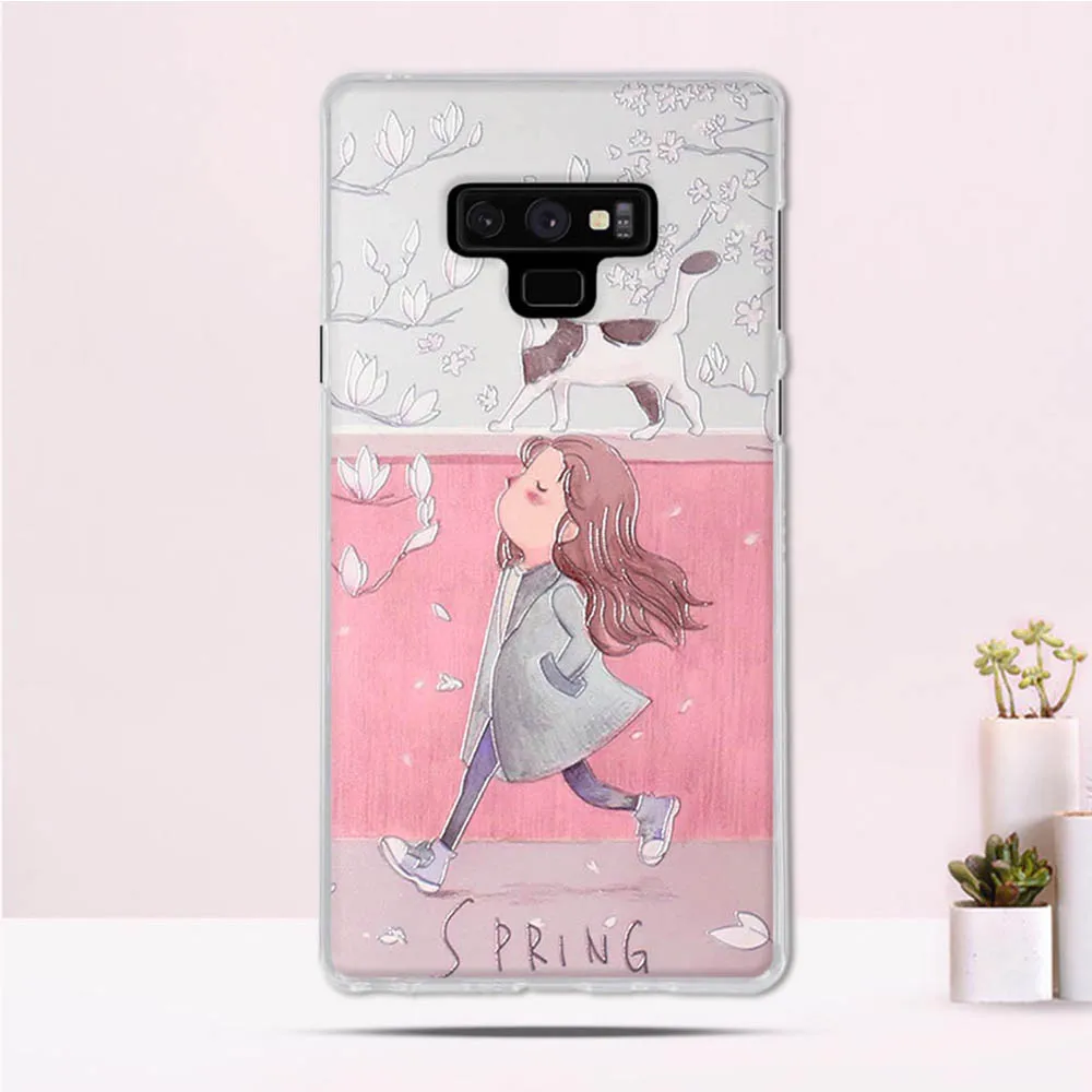 Силиконовый чехол для Samsung Galaxy Note 9 мягкий ТПУ задняя крышка Funda on.