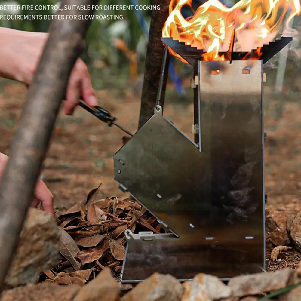 

Removable Wood Stove Portable Rocket Stove Outdoor Stove Wood Firing Stove J6h6