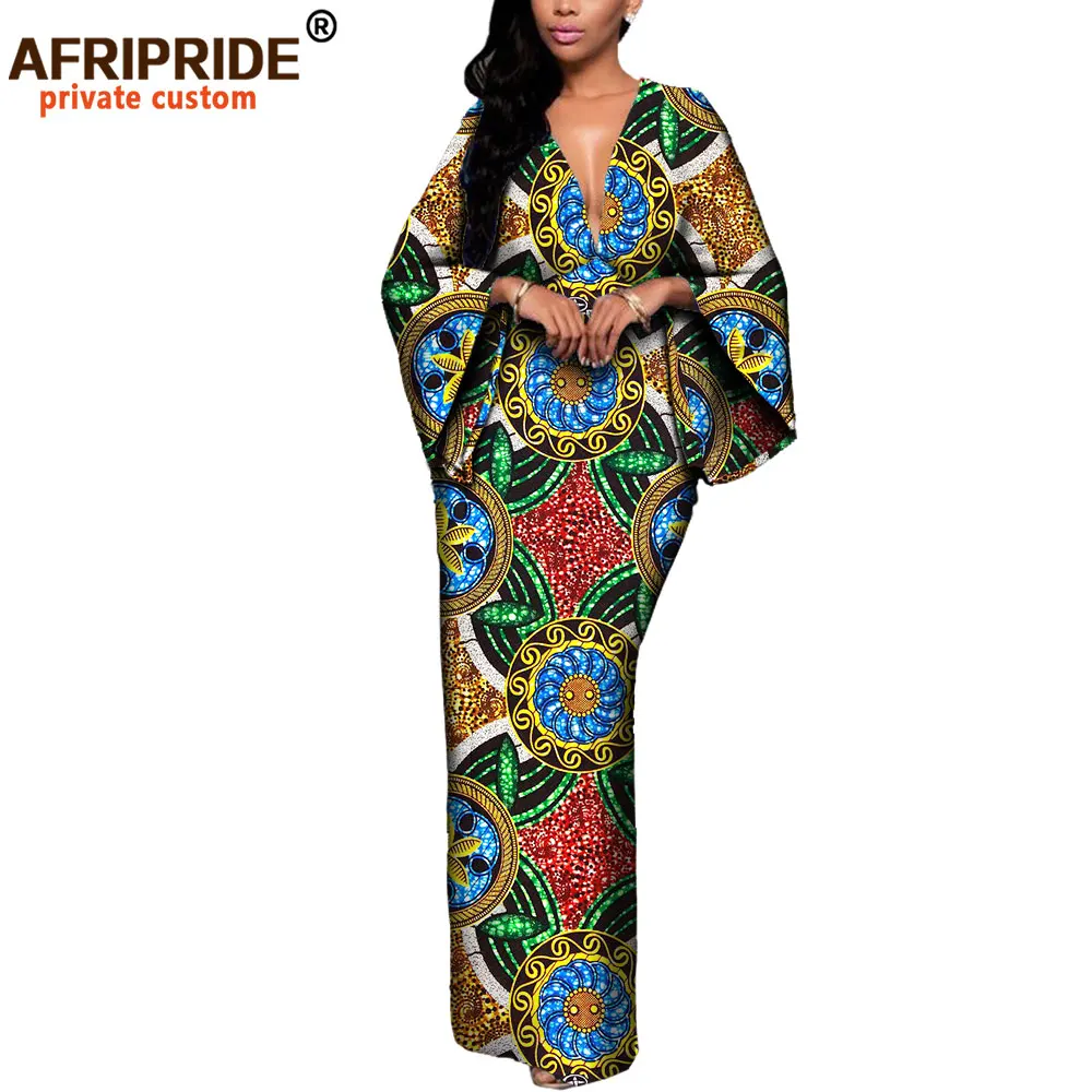 Африканские платья для женщин платье макси AFRIPRIDE с расклешенными рукавами