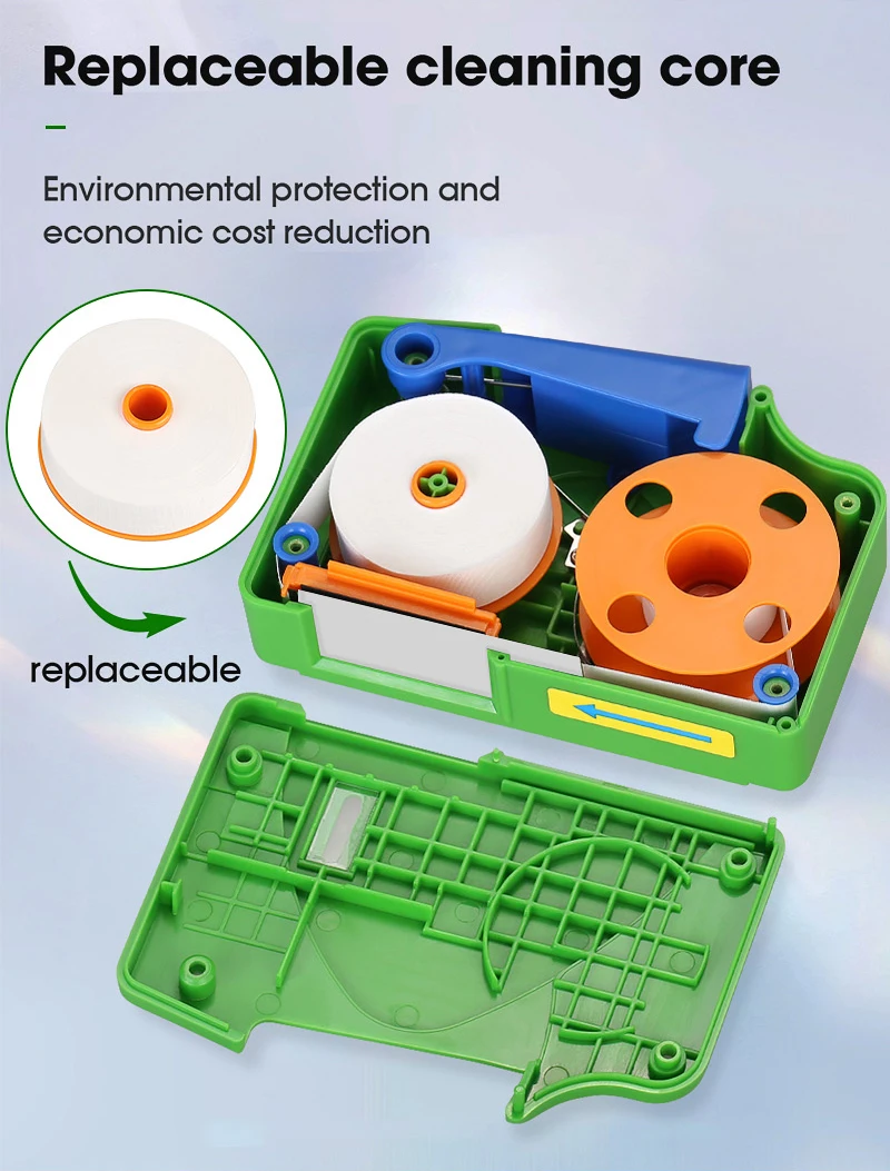 Najtaniej Fibre End Face Cleaning Box Narzędzie Do Wycierania Włókien Pigtail Cleaner Kaseta Ftth światłowodowe Narzędzia Do Czyszczenia SC/ST/FC