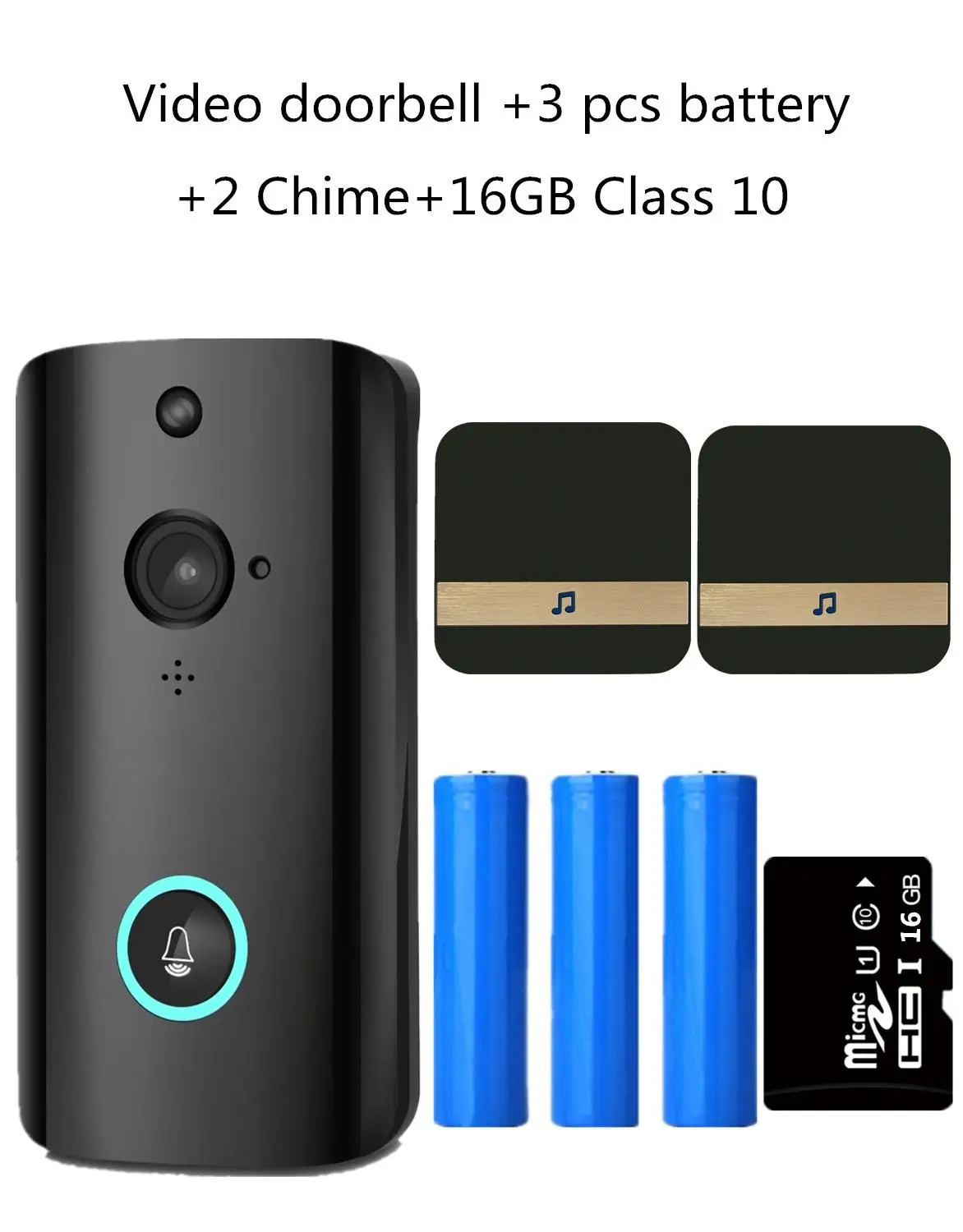 Option 10 Vikewe M9 видео дверной звонок умный беспроводной WiFi дверной звонок для безопасности визуальная запись домашний монитор ночное видение домофон дверной телефон - Название цвета: Option 10