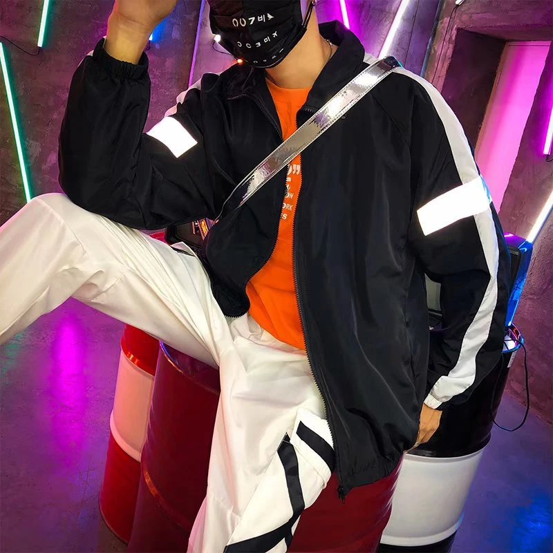 

RUELK 2021 Super Fire Spring And Autumn Jacket Reflective Jacket Korean Loose Trend Spring And Autumn Casual Mens And Same Style