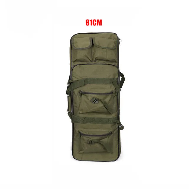 81cm green Военный мужской уличный тактический рюкзак, походная спортивная сумка на плечо, Охотничья стрельба, винтовка, пистолет, защита для переноски, квадратная сумка - Цвет: 81cm green