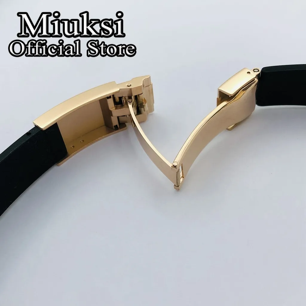 Ремешок для часов Miuksi 20 мм резиновый браслет черного синего зеленого белого