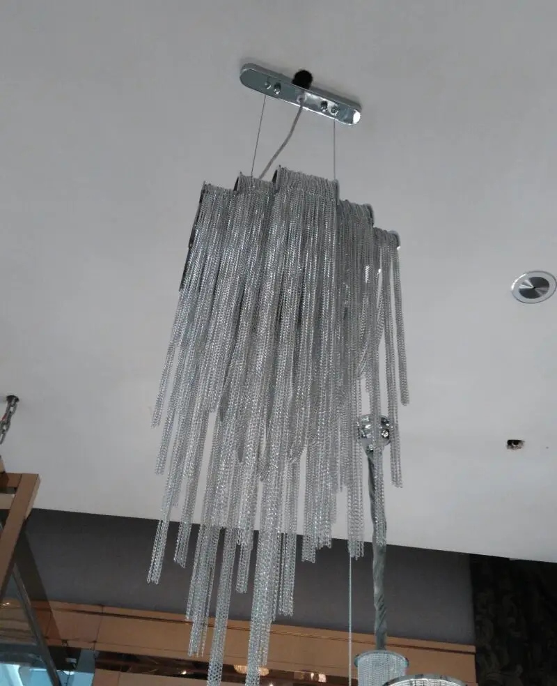 

New design chandeliers LED aluminum fixtures luxury light gold/silver living room decorative light for commercial