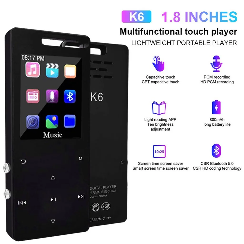 Бесплатная доставка CARPRIE Mp3 / Mp4 Bluetooth спортивный плеер с наушниками 8 Гб 1 дюймовый