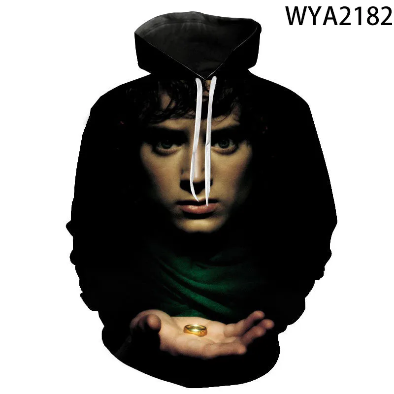 Толстовки с 3D принтом для мужчин и женщин модные худи кольцами фильмами уличная