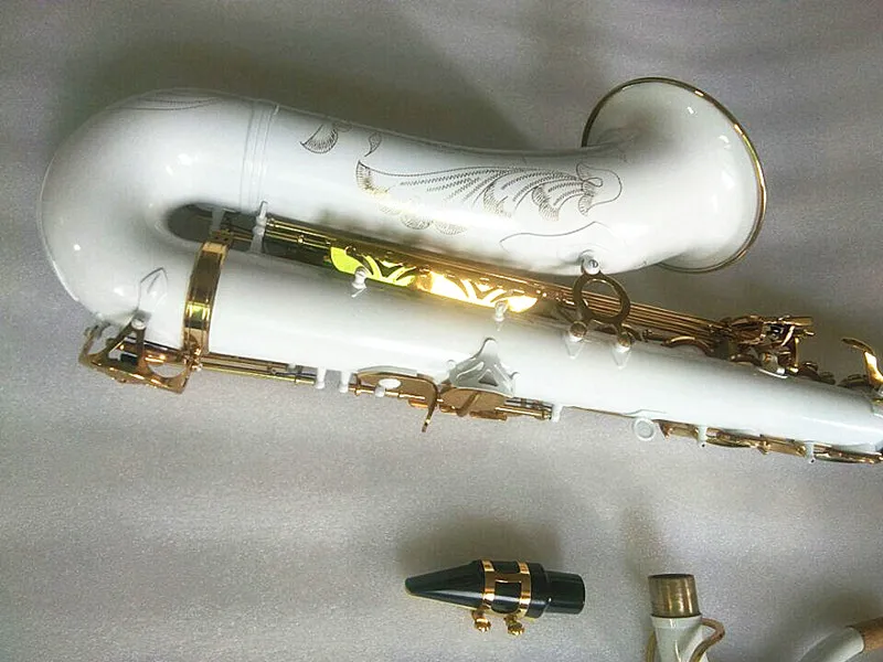 Новые высококачественные музыкальные инструменты тенор саксофон белый полный