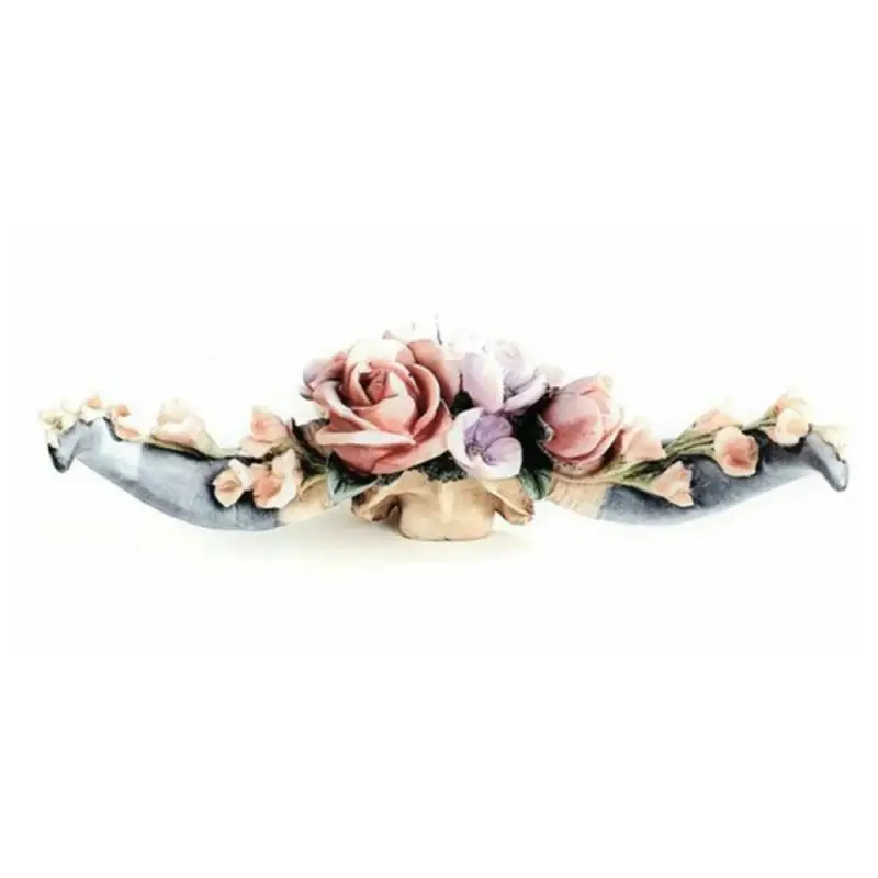 

Natural Color Flowers And Beef Head Wall Decoration Pendant Resin Wall Hanging Decoration Mother's Day Gift Home Accessories