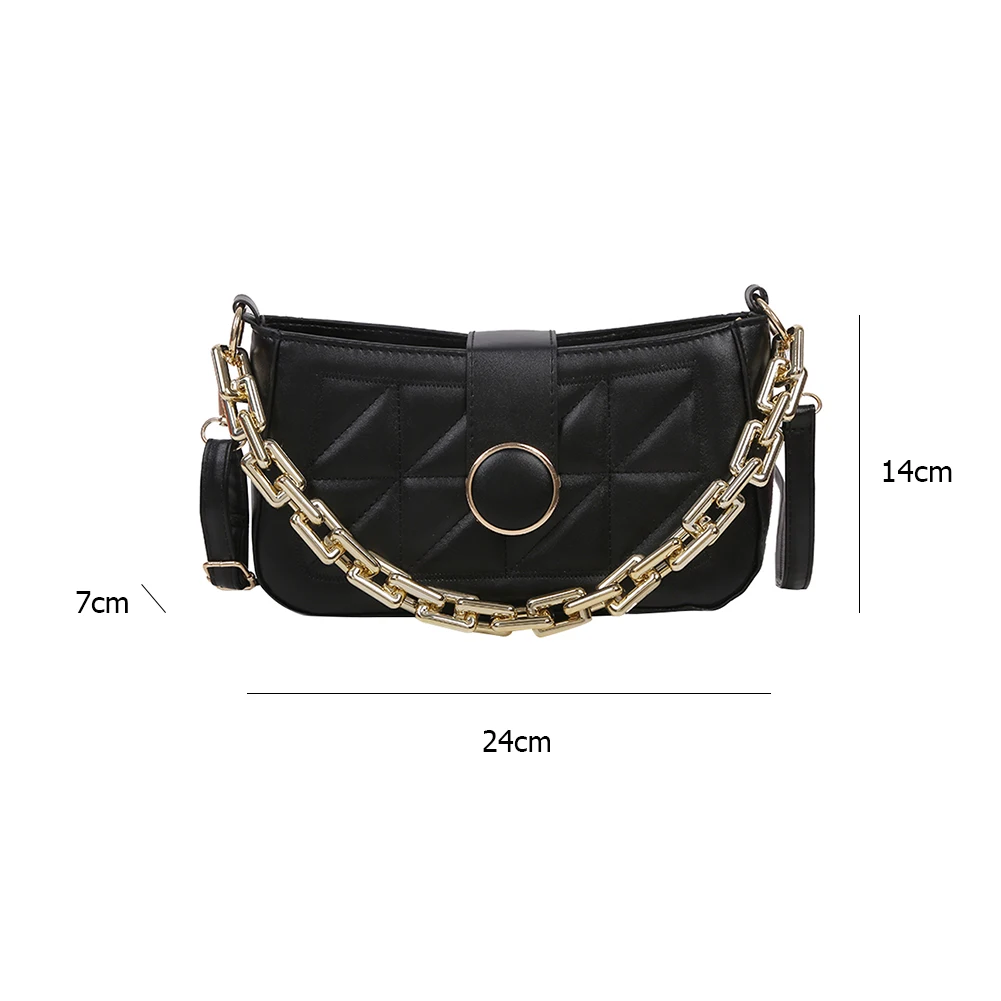 

Fashion Lattice Pattern Women Crossbody Bags Vintage PU Leather Solid Color Chain Shoulder Messenger Bags Ladies Daily Handbags