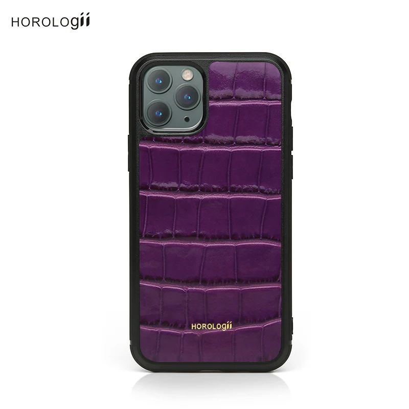 Horologii CUSTOM NAME Luxury Phone Italian Croco Pattern Leather Phone Case for Iphone 11 12 13 14 Pro Max Gift for Friend