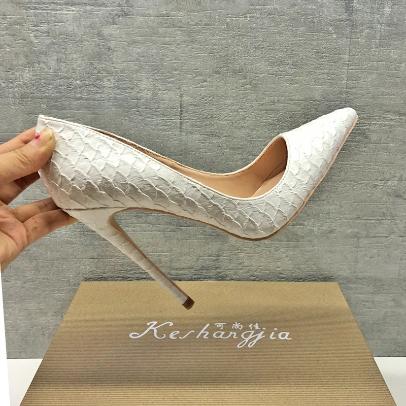 

New Fashion free shipping white python snake Poined Toes Stiletto Heel high heels shoes pump HIGH-HEELED SHOES dress shoe