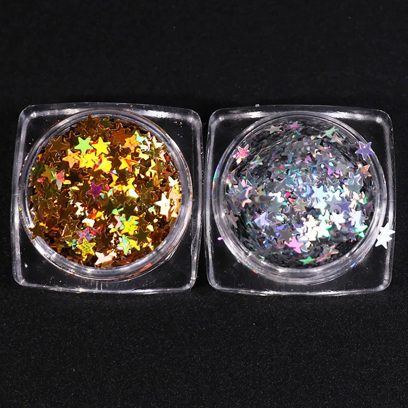 Лазерный органайзер для дизайна ногтей с пятиконечными звездами 3 мм|Стразы и