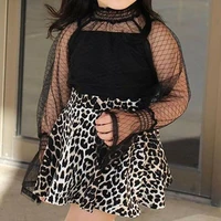 2020 fashion kids baby girl 3pcs sets mesh smock tops sling camis mini leopard skirts children girl clothing outfits 1 5y