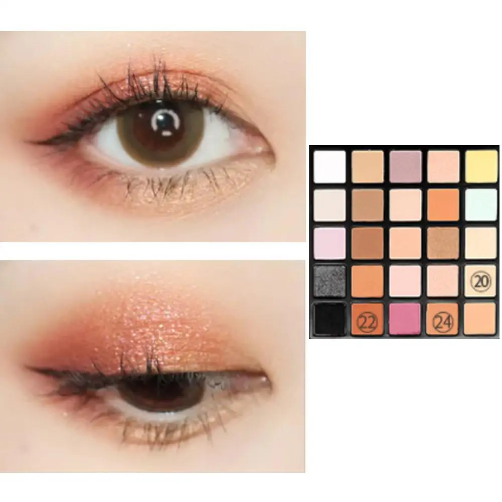 25 Цвета палитра теней для макияжа матовая блестящие тени глаз Эфирное Shimmer