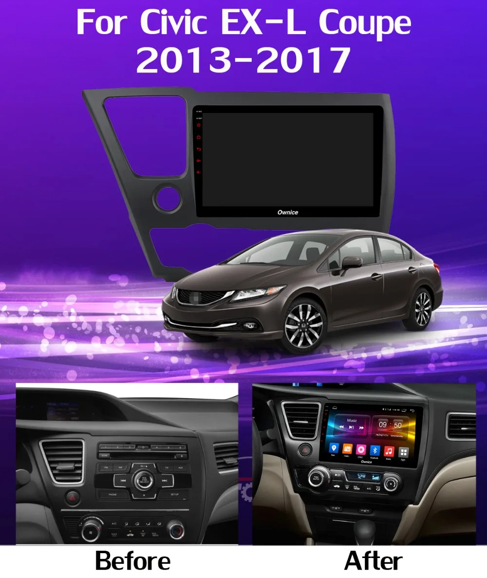 360°AHD Камера Android 9,0 4G Оперативная память+ 64G Встроенная память SPDIF DSP CarPlay Автомобильный мультимедийный gps радио плеер для Honda Civic EX-L купе 2013