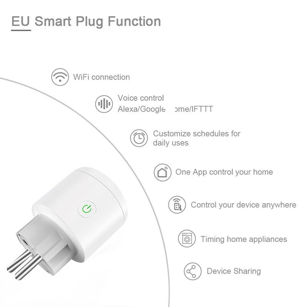 Умная розетка 16 А Wi-Fi голосовое управление поддержка Alexa Google Home | Электроника