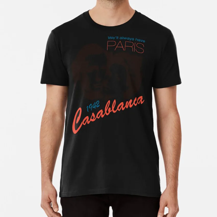 Футболка с принтом Африка всегда Париж Бергман Богарт Касабланка фильм касабка