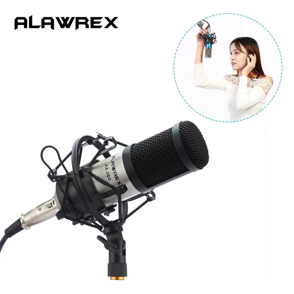 Караоке микрофон Alawrex AX 800 конденсаторный KTV BM для компьютера радиовещания записи
