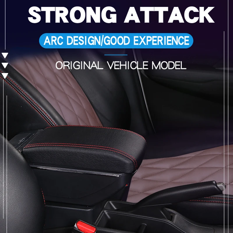 Для hyundai verna и после подлокотника коробка Универсальный центральный автомобильный подлокотник для хранения коробка Подстаканник Пепельница модификация acce