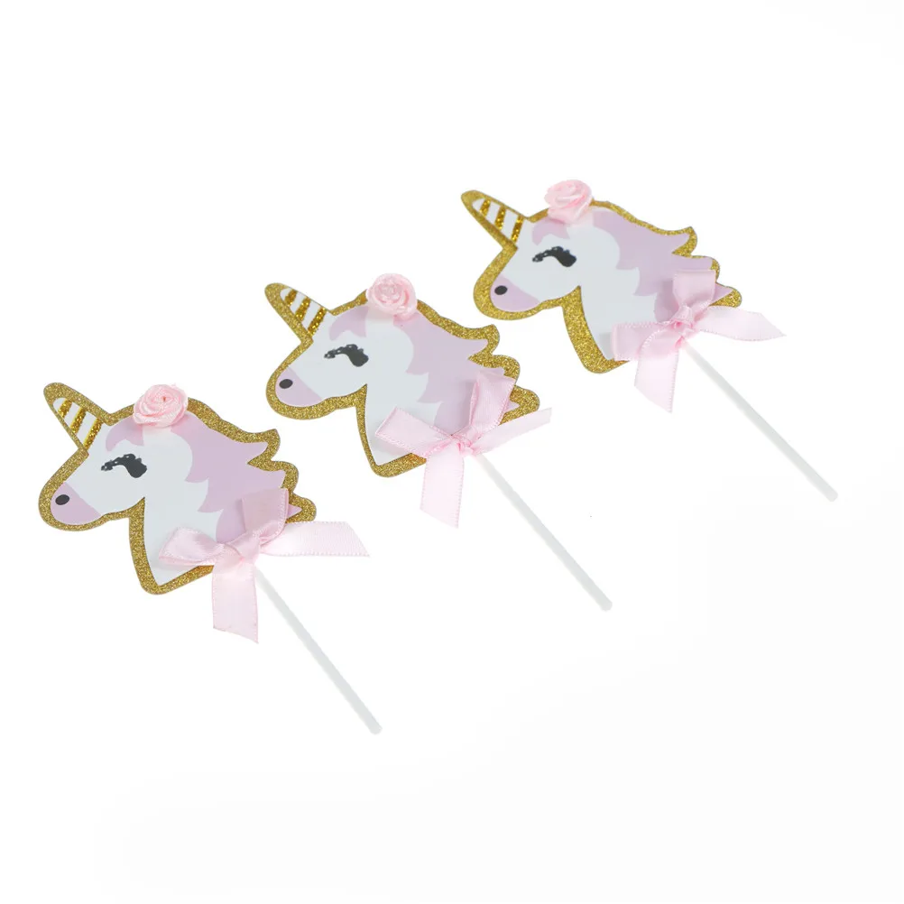 3 шт. вечерние топы с единорогом радужными бантиками и кексами для детского душа
