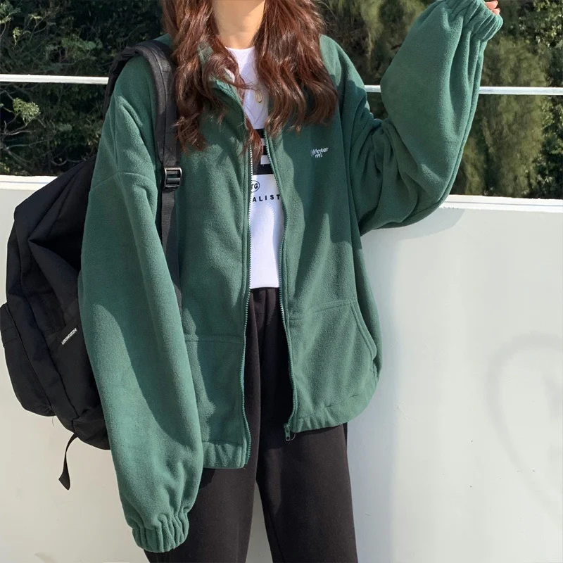 

Style Loose Polar Fleece Collar plus Rac