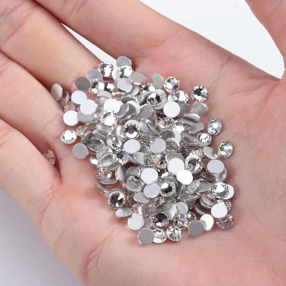 1440 шт. блестящие стразы из хрустального стекла с плоской задней поверхностью для