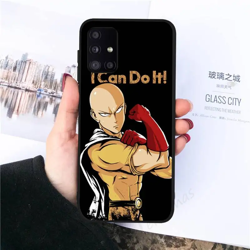 

Anime One Punch Man Phone Case black For Samsung galaxy S 21 20 10 8 A 51 71 50 21s 70 40 20 20e note 10 plus Ultra 5g fe