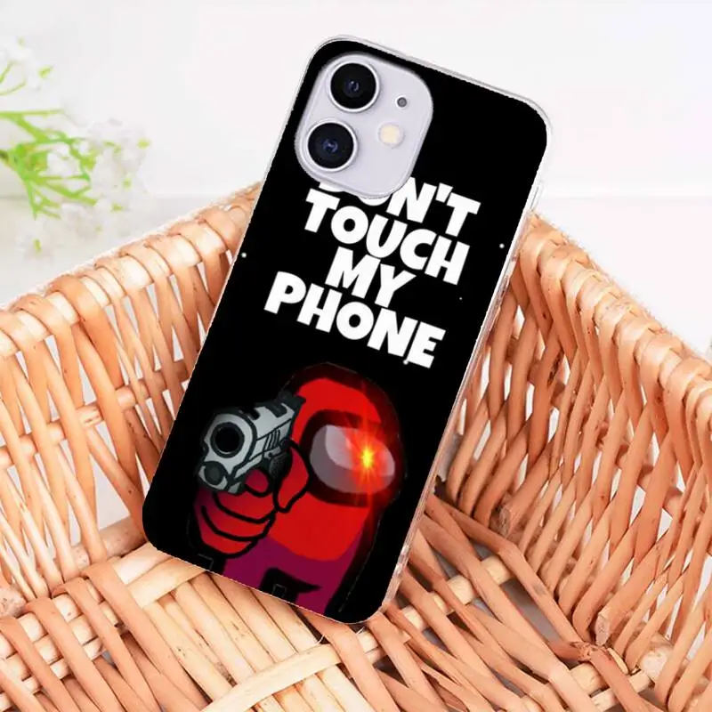 

Hot Game Among us Funny Phone Case coque fundas for iphone 12 11 PRO MAX X XS XR 5S 6S 7 8 PLUS SE 2020