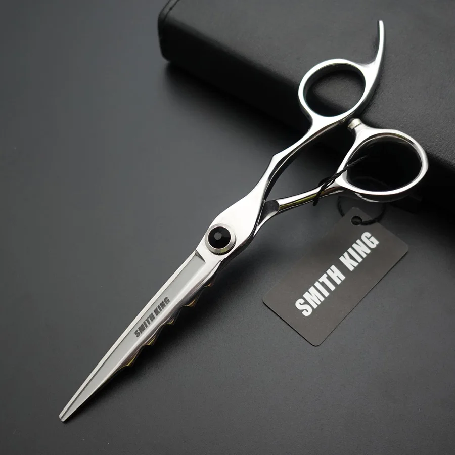 Black screw SMITH KING профессиональная прическа ножницы/ножницы, 6 дюймов ножницы для резки Парикмахерские ножницы+ наборы/Чехол - Цвет: Black screw